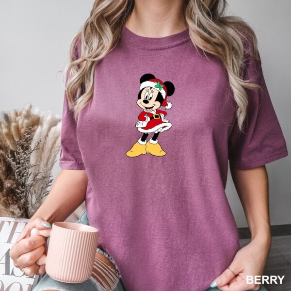 Santa Minnie Mouse Christmas T-Shirt, Disney Holiday Gift, Cute Xmas Tee, Family Trip, Disneyland Holiday Gift