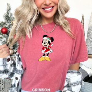 Santa Minnie Mouse Christmas T-Shirt, Disney Holiday Gift, Cute Xmas Tee, Family Trip, Disneyland Holiday Gift