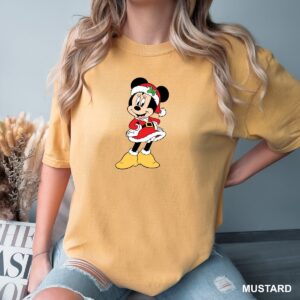 Santa Minnie Mouse Christmas T-Shirt, Disney Holiday Gift, Cute Xmas Tee, Family Trip, Disneyland Holiday Gift